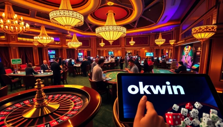 Experience thrilling moments at the OKWIN casino with vibrant gaming interactions and winning opportunities.
